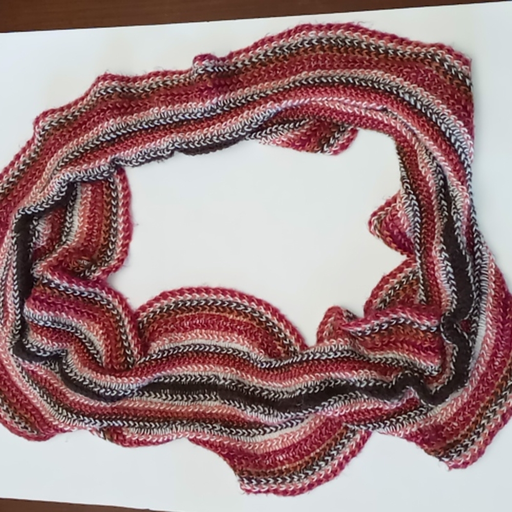 Beautiful, Thick, Mauve and Brown Hues Infinity Scarf